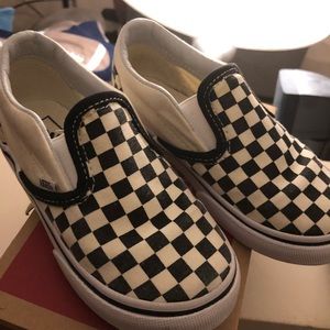 Toddler Size 9c checkered print Vans